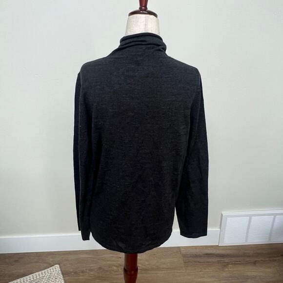 EILEEN FISHER Women's Fine Merino Turtleneck Top in Regenerative Wool Size M - Picture 5 of 11